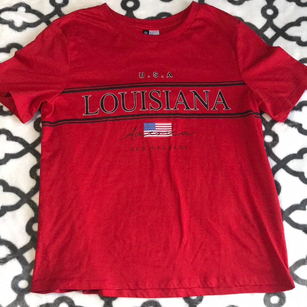 Red “Louisiana” Top